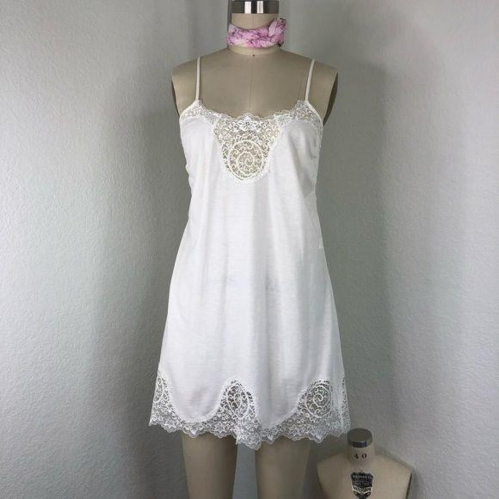 La Perla Joelle Lace Knit Slip Cami Night Dress